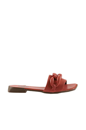 Bueno Shoes Mercan Deri Kadın Düz Terlik 01wu1815