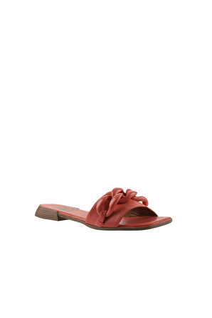 Bueno Shoes Mercan Deri Kadın Düz Terlik 01wu1815