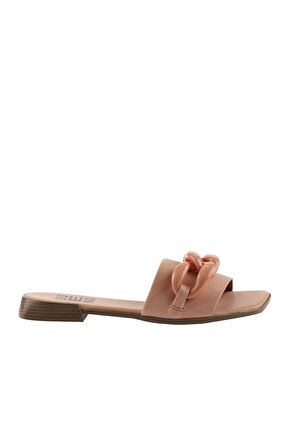 Bueno Shoes Pudra Deri Kadın Düz Terlik 01wu1815