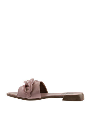 Bueno Shoes Gül Kurusu Deri Kadın Düz Terlik 01wu1815