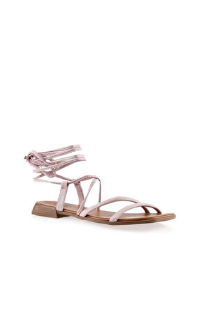 Bueno Shoes Pembe Deri Kadın Sandalet 01wu1822