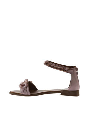 Bueno Shoes Pembe Deri Kadın Sandalet 01wu1842
