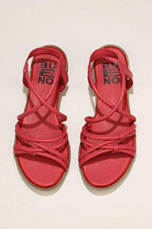 Bueno Shoes Fuşya Deri Kadın Düz Sandalet 01wu3004