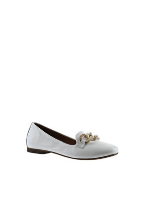 Bueno Shoes Beyaz Deri Kadın Düz Babet 01wu3600