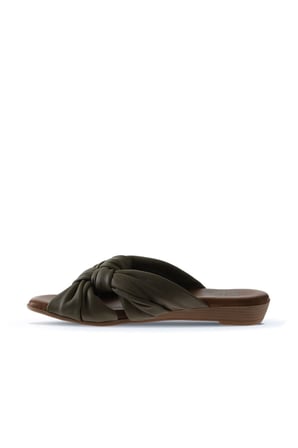 Bueno Shoes Yeşil Deri Kadın Düz Terlik 01wu8800