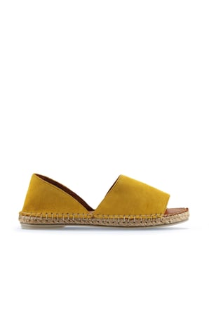 Sarı Süet Kadın Espadril Ayakkabı