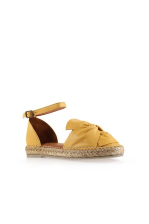 Sarı Deri Kadın Espadril Sandalet