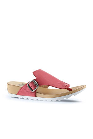 Bueno Shoes Fuşya Deri Kadın Parmak Arası Terlik 01we0604