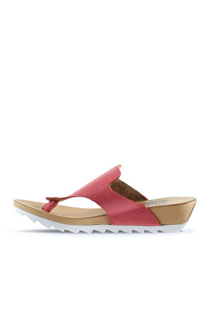 Bueno Shoes Fuşya Deri Kadın Parmak Arası Terlik 01we0604