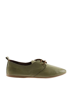 Bueno Shoes Haki Deri Kadın Günlük Ayakkabı 01wj2123