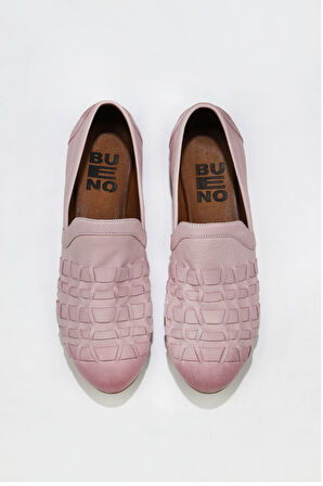 Bueno Shoes Pembe Deri Kadın Düz Babet 01wq0105