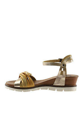 Bueno Shoes Sarı Multi Deri Kadın Sandalet 01wu4902