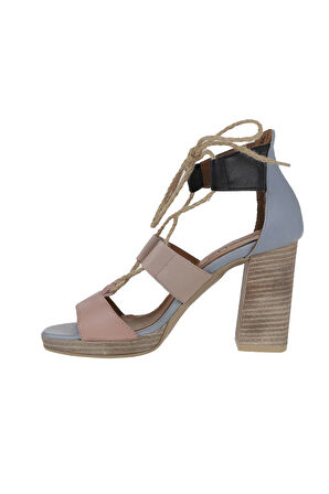 Bueno Shoes Gül Kurusu Multi Deri Kadın Topuklu Sandalet 01wq4605