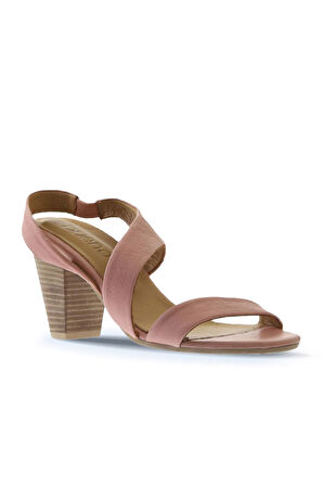 Bueno Shoes Pudra Deri Kadın Topuklu Sandalet 01ws6700