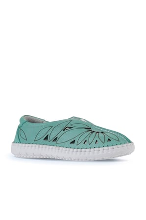 Bueno Shoes Yeşil Flotter Deri Kadın Günlük Ayakkabı 01wq0402