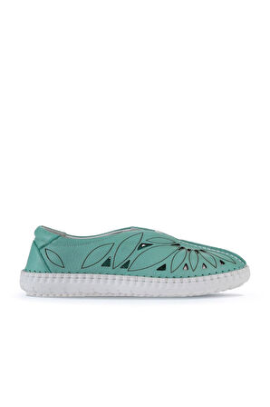 Bueno Shoes Yeşil Flotter Deri Kadın Günlük Ayakkabı 01wq0402