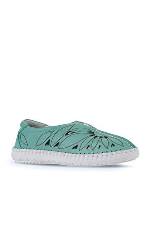 Bueno Shoes Yeşil Flotter Deri Kadın Günlük Ayakkabı 01wq0402