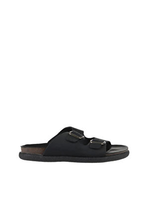 Bueno Shoes Siyah Nubuk Kadın Düz Terlik 01ws11001