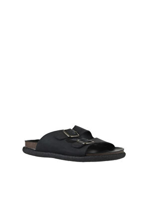 Bueno Shoes Siyah Nubuk Kadın Düz Terlik 01ws11001