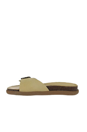 Bueno Shoes Sarı Nubuk Kadın Düz Terlik 01ws11003