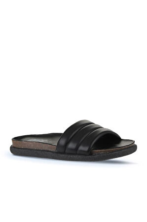 Bueno Shoes Siyah Deri Kadın Düz Terlik 01wu4710