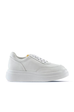 Bueno Shoes Beyaz Sarı Deri Kadın Sneakers 01wt4704