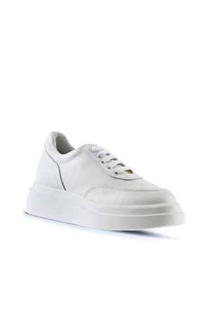 Bueno Shoes Beyaz Sarı Deri Kadın Sneakers 01wt4704