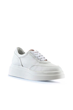 Bueno Shoes Beyaz Gül Kurusu Deri Kadın Sneakers 01wt4704