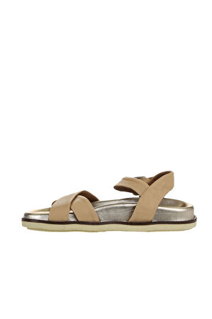 Bueno Shoes Bej Deri Kadın Sandalet 01wu5830