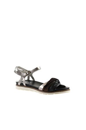 Bueno Shoes Siyah Multi Deri Kadın Sandalet 01wu2403