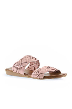 Bueno Shoes Pudra Deri Kadın Düz Terlik 01wu7452