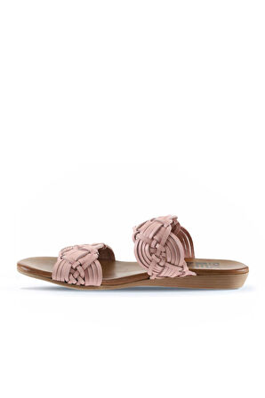 Bueno Shoes Pudra Deri Kadın Düz Terlik 01wu7452
