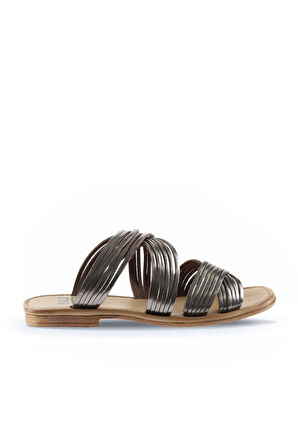 Bueno Shoes Taba Parlak Deri Kadın Düz Terlik 01wu3422