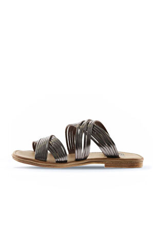 Bueno Shoes Taba Parlak Deri Kadın Düz Terlik 01wu3422