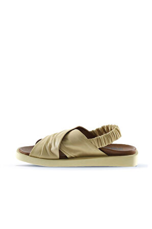 Bueno Shoes Sarı Açık Deri Kadın Sandalet 01wu3309