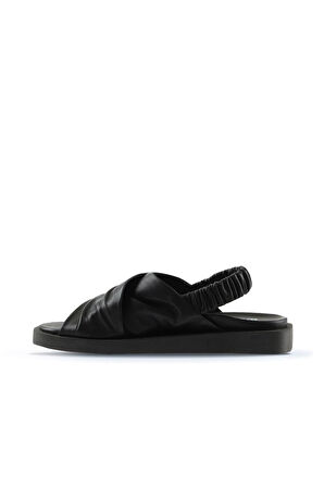 Bueno Shoes Siyah Deri Kadın Sandalet 01wu3309