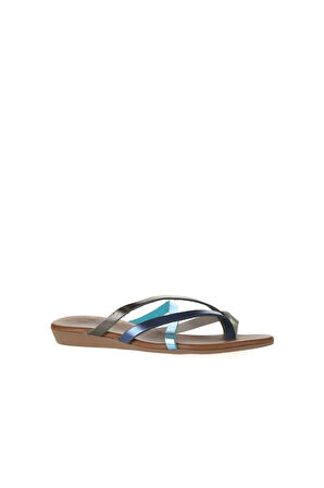 Bueno Shoes Bej Multi Deri Kadın Parmak Arası Terlik 01wu7458