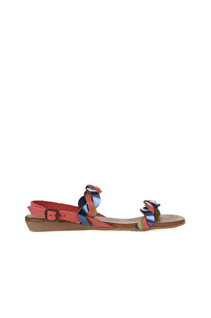 Bueno Shoes Mercan Multi Deri Kadın Sandalet 01wu7472