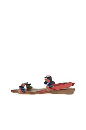 Bueno Shoes Mercan Multi Deri Kadın Sandalet 01wu7472