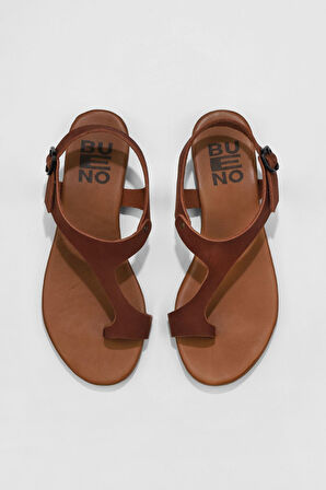 Bueno Shoes Kahverengi Nubuk Kadın Sandalet 01wu7475