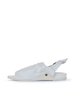 Bueno Shoes Beyaz Deri Kadın Sandalet 01wu7603