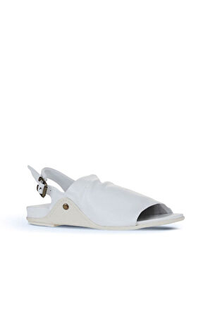 Bueno Shoes Beyaz Deri Kadın Sandalet 01wu7603