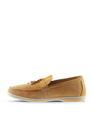 Bueno Shoes Sarı Süet Erkek Loafer 05ms101