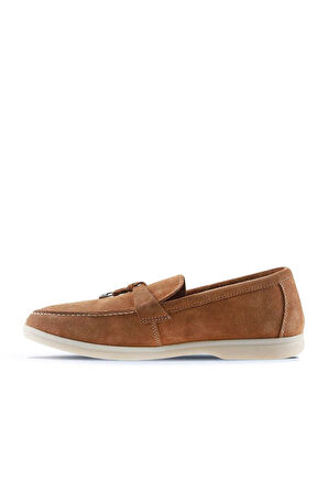 Bueno Shoes Kahverengi Açık Süet Erkek Loafer 05ms101