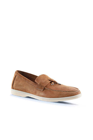 Bueno Shoes Kahverengi Açık Süet Erkek Loafer 05ms101