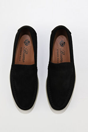 Bueno Shoes Siyah Süet Kadın Loafer 05ws102