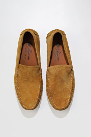 Bueno Shoes Sarı Koyu Süet Erkek Loafer 05ms2022