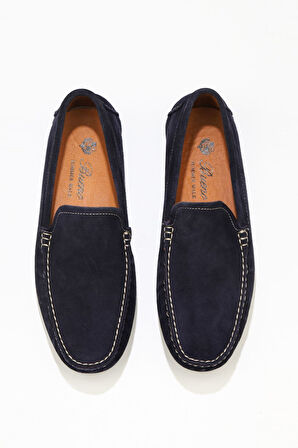 Bueno Shoes Lacivert Koyu Süet Erkek Loafer 05ms2022