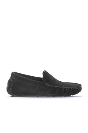 Bueno Shoes Siyah Süet Erkek Loafer 05ms2022