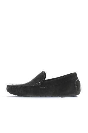 Bueno Shoes Siyah Süet Erkek Loafer 05ms2022